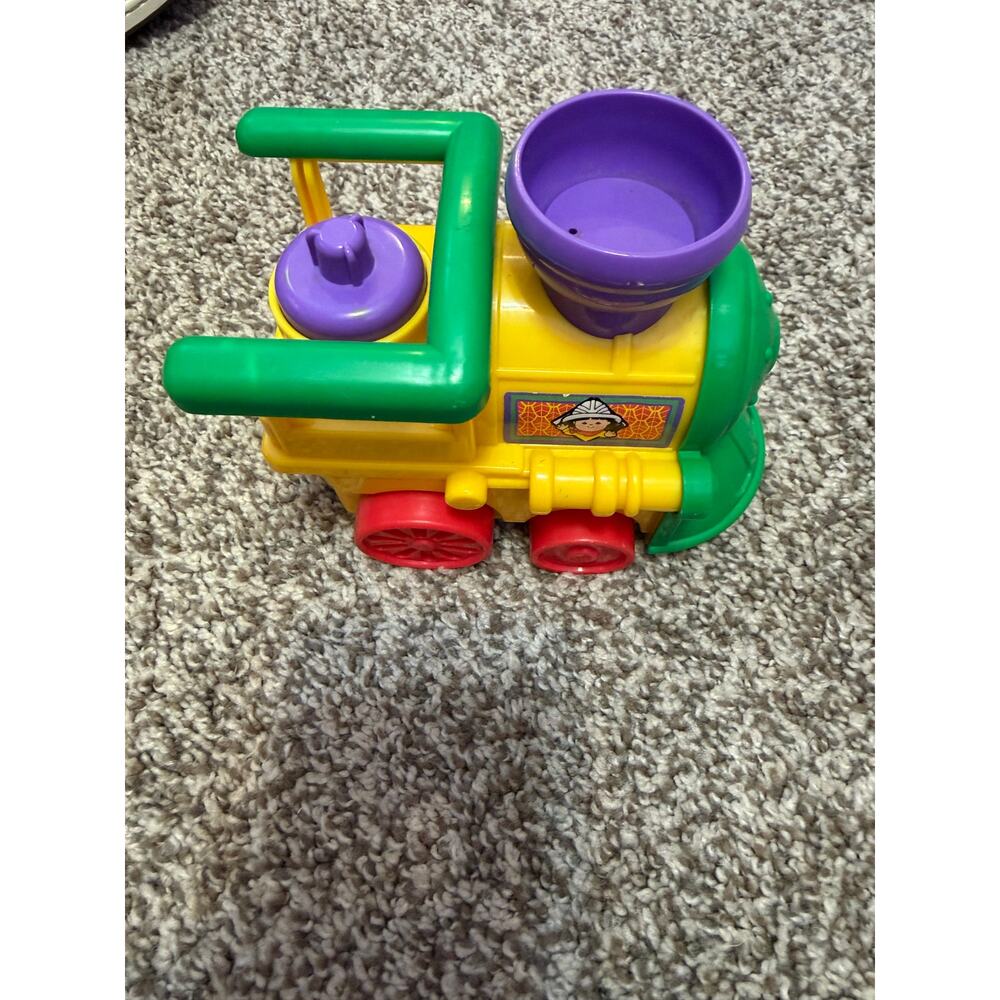 Vintage Fisher-Price Little People Colorful Train Locomotive Zoo Theme